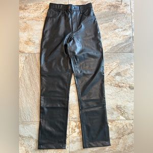 Curve Love Vegan Leather 90s Straight Ultra High Rise Pant NWT